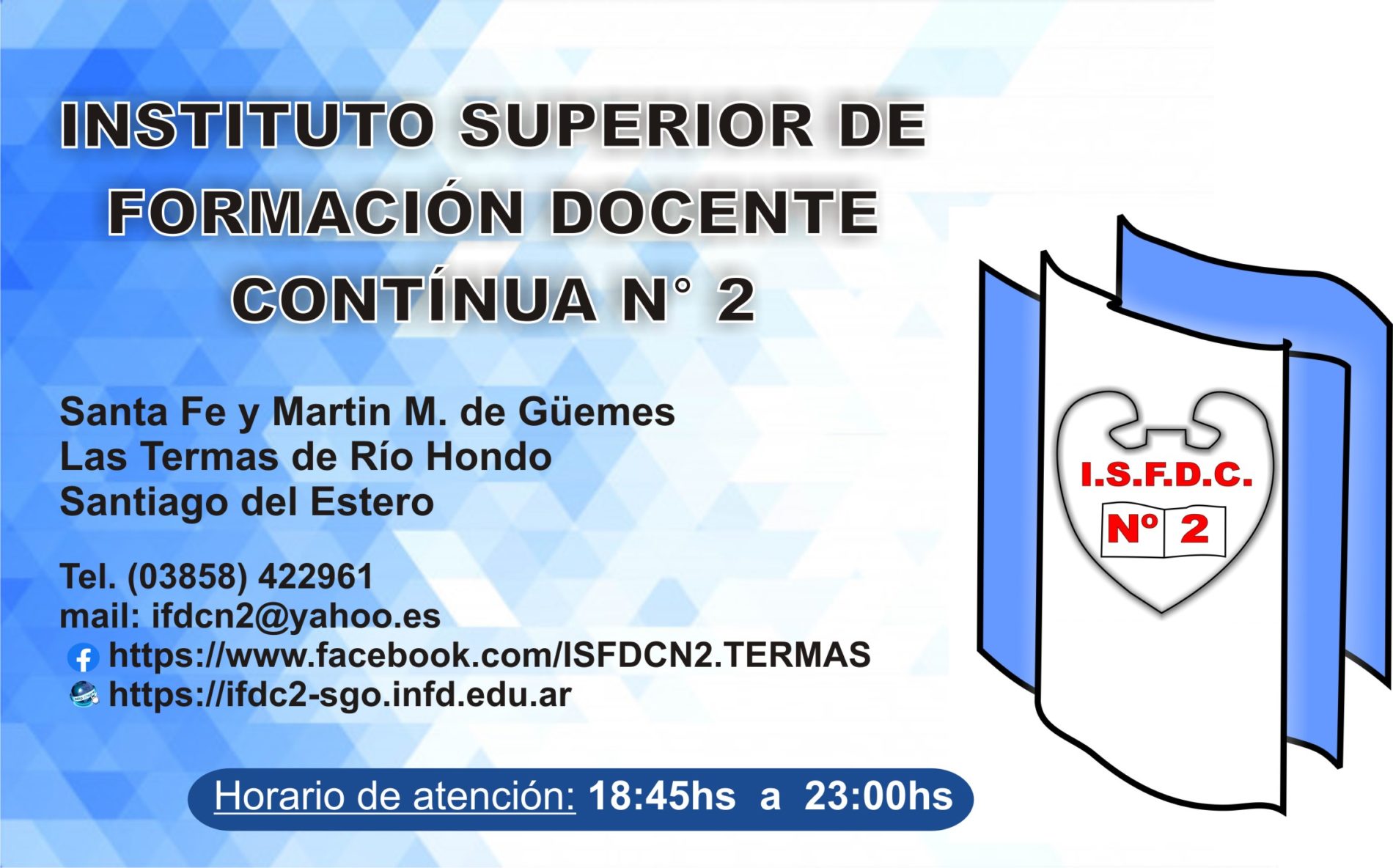 Datos institucionales – INSTITUTO SUPERIOR DE FORMACION DOCENTE ...